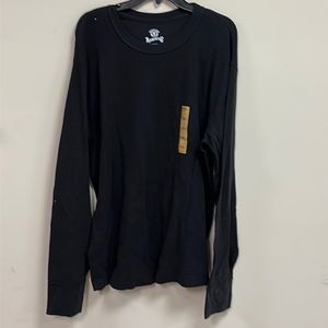 Mens sweater XXL Black cotton long sleeves